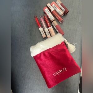 Catrice 8 Lip products NWT red holiday gift bag.